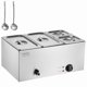 thumbnail image 1 of Calentador de alimentos VEVOR de 4 recipientes, 24 QT, mesa de vapor eléctrica comercial, 1 of 9
