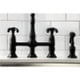 thumbnail image 4 of Grifo de cocina Kingston Brass French Country con rociador de latón, 4 of 6