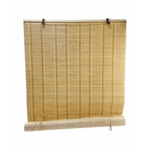 Genérico - Persiana Roller Enrollable Bambú Rayado 90X120 Cm