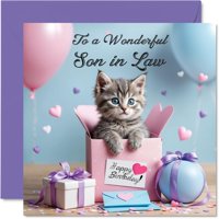 Tarjeta De Felicitación Stuff4, Regalo De Cumpleaños Para Un Gato, 14,5 Cm