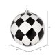 thumbnail image 2 of Adorno navideño Vickerman, bola negra con purpurina blanca, 4 cm, 2 of 3