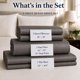 thumbnail image 2 of Juego de sábanas CHATEAU HOME COLLECTION Queen 800TC gris granito, 2 of 7