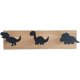 thumbnail image 1 of Perchero de pared de madera con diseño de dinosaurio para niños, ideal para decorar la habitación de los niños, la guardería y la sala de juegos, color negro., 1 of 7