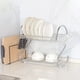 thumbnail image 2 of 1pc S-Shaped Double-Layer Dish Rack With Drainboard And Utensil Holder, Bowls And Plates Holder Organizer, Tableware Storage Rack, Kitchen Accessories, 2 of 2