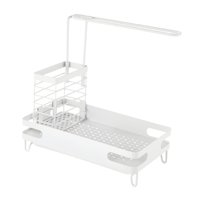 Bothyi - Esponja Plato Cepillo Dispensador De Jabón Soporte A Prueba De Herrumbre Soporte De Esponja Para Baño Blanco