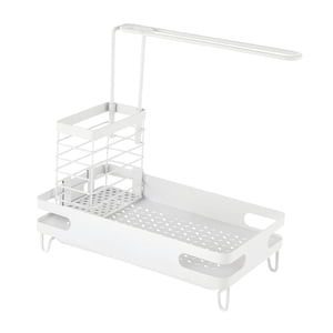 Bothyi - Esponja Plato Cepillo Dispensador De Jabón Soporte A Prueba De Herrumbre Soporte De Esponja Para Baño Blanco