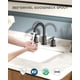 thumbnail image 4 of Grifo de baño FORIOUS de 8 pulgadas, color negro mate generalizado, 4 of 9