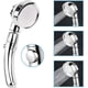 thumbnail image 2 of Cabezal de ducha de alta presión, cabezal de ducha de mano de 3 configuraciones con botón de encendido/apagado, apagado completo e interruptor para controlar el flujo, rociador ahorrador de agua con á, 2 of 7