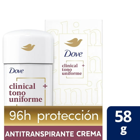 Desodorante Crema Dove Clinical Tono Uniforme Mujer, 58 g