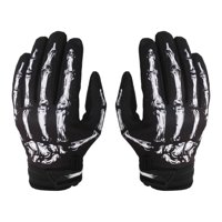 Ioensy - Guantes De Bicicleta Con Patrón De Huella De Esqueleto Para Bicicleta De Carretera Talla M