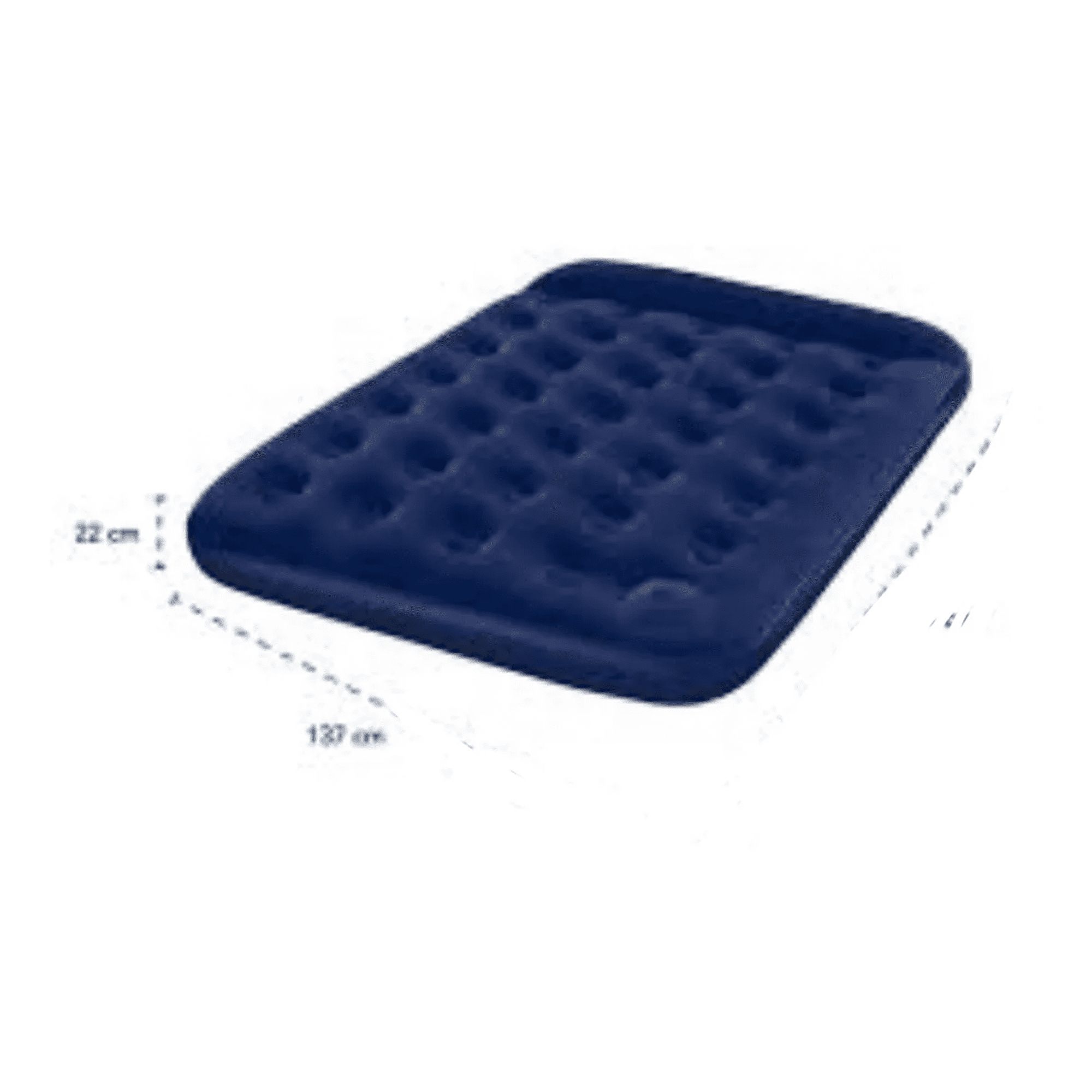 Genérico - Colchon Inflable Doble 2 Plazas C/ Bomba De Pie Azul