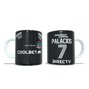 Arumistorechile - Tazon Taza + Porta Vaso Colocolo 2024 Negro - Carlos Palacios