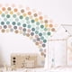 thumbnail image 1 of Calcomanías de pared de lunares de 2 pulgadas para dormitorio de niñas con 150 calcomanías de pared de arcoíris bohemios neutrales, decoración perfecta para guardería bohemia y aula de arcoíris bohemi, 1 of 7