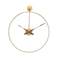 Bothyi - Reloj De Pared Nórdico, Decorativo, Sin Tictac, Para Cocina, Cafetería, Sala De Estar, Dorado