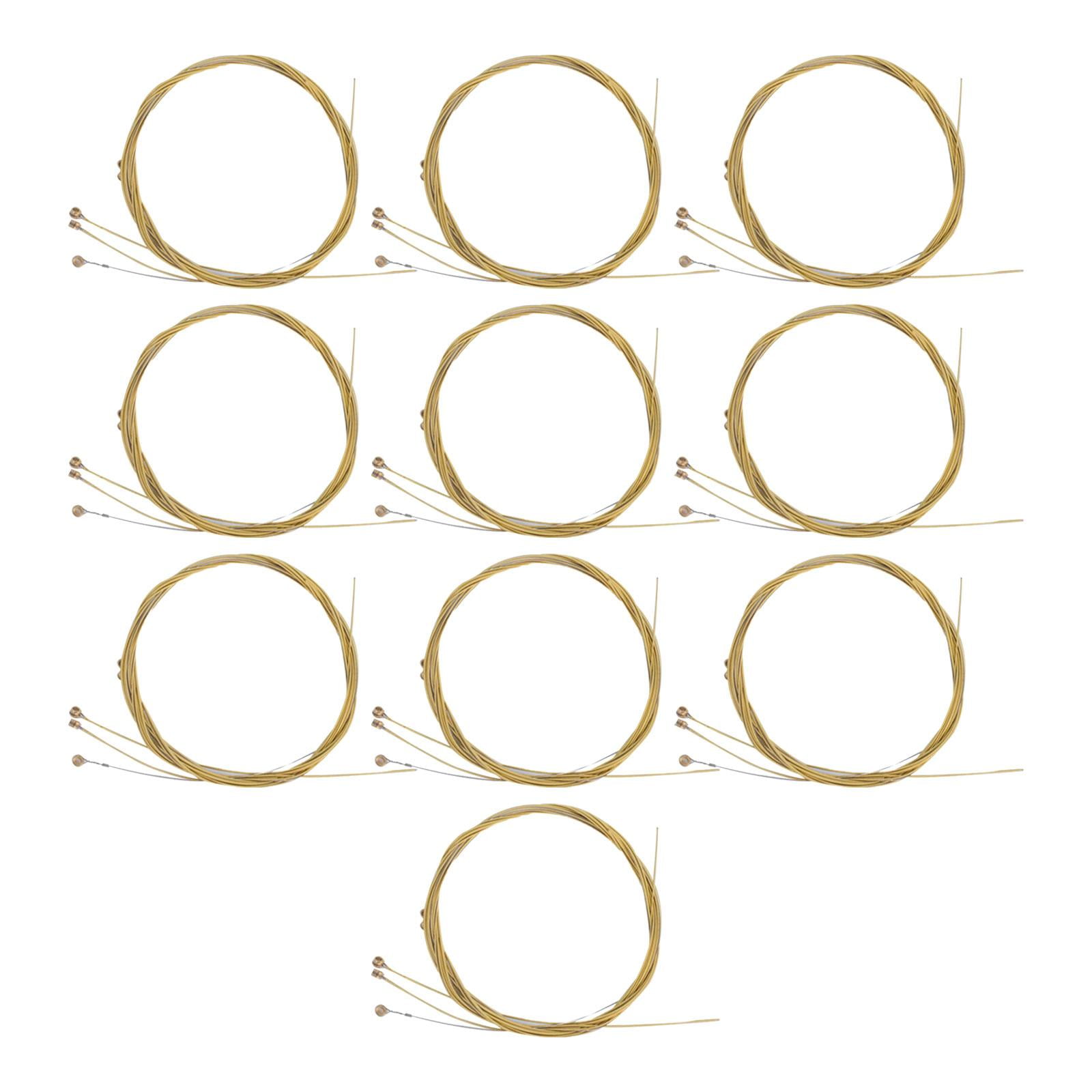 Bothyi - Juego De 10 Cuerdas De Guitarra Para Reparación Acústica, Cuerdas De Guitarra Clásica Para Principiantes, Color Dorado
