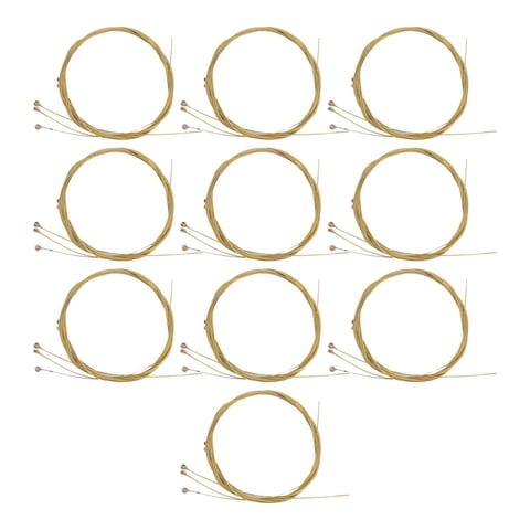 Bothyi - Juego De 10 Cuerdas De Guitarra Para Reparación Acústica, Cuerdas De Guitarra Clásica Para Principiantes, Color Dorado