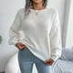 thumbnail image 1 of Suéteres navideños para mujer, moda informal, coloridos, de manga larga, con hombros descubiertos, suéter de punto, cuello redondo, regalos en oferta, 1 of 5