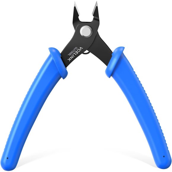 VCELINK Small Wire Cutter Springloaded GJ706BL, Precision Flush Cutter