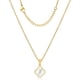 thumbnail image 1 of Collar inicial mujer delicado chapado oro 18K nombre trébol cuatro hojas pequeño, 1 of 6