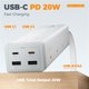 thumbnail image 3 of Regleta TESSAN 4,6 m 1050 J 9 AC/4 USB Gris, 3 of 9