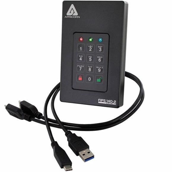 Unidad portátil Apricorn Aegis Fortress L3 de 5 TB USB 3.0