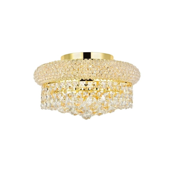 Lámpara de Techo Empotrada Elegant Lighting 1800F12G/RC Dorada de 4 Luces