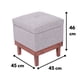 thumbnail image 2 of Pouf Baúl Emilia Gris Claro Omega 45x45x46 cm, 2 of 3