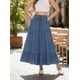 thumbnail image 1 of Falda Larga Mezclilla Mujer Plisada Calidad Premium, 1 of 3