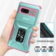 thumbnail image 4 of Funda Armada para Google Pixel 7 con Tapa Deslizante y Soporte Magnético Giratorio Verde, 4 of 5