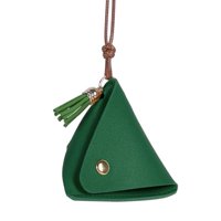 Unbrand - New Triangular Leather Coin Purse Portable Coin Change Storage Bag Button Small And Cute Wallet