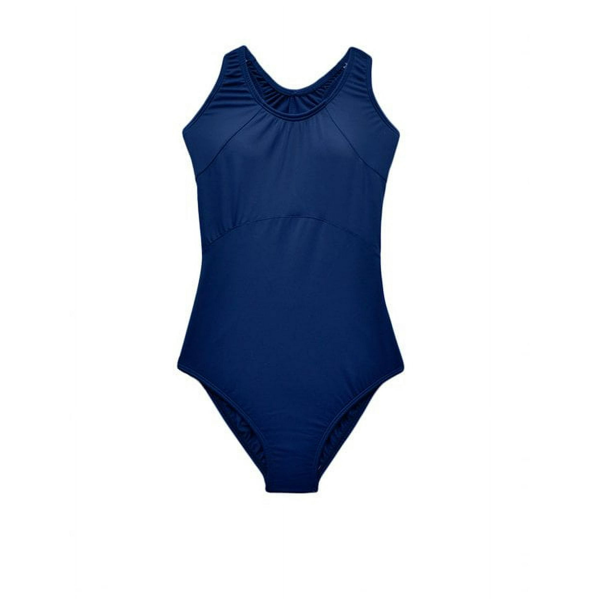 Traje De Baño Deportivo Para Niña Azul Marino 12