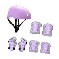 Magideal - Juego De Cascos Para Bicicletas Para Niños, Equipo De Skate Con Rodilleras Con Almohadillas De Codo Guardias Para Chicas Para Niños Que Trepan De Roca Púrpura