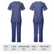 thumbnail image 4 of Uniforme de trabajo de enfermería con cuello en V y bolsillo de color sólido europeo y americano para mujer, 4 of 5