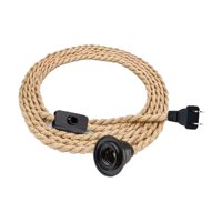 Ioensy - Lámpara Colgante De Cuerda De Cáñamo Con Casquillo E26 Y Cable Para Pasillo, Sala De Estar Y Dormitorio