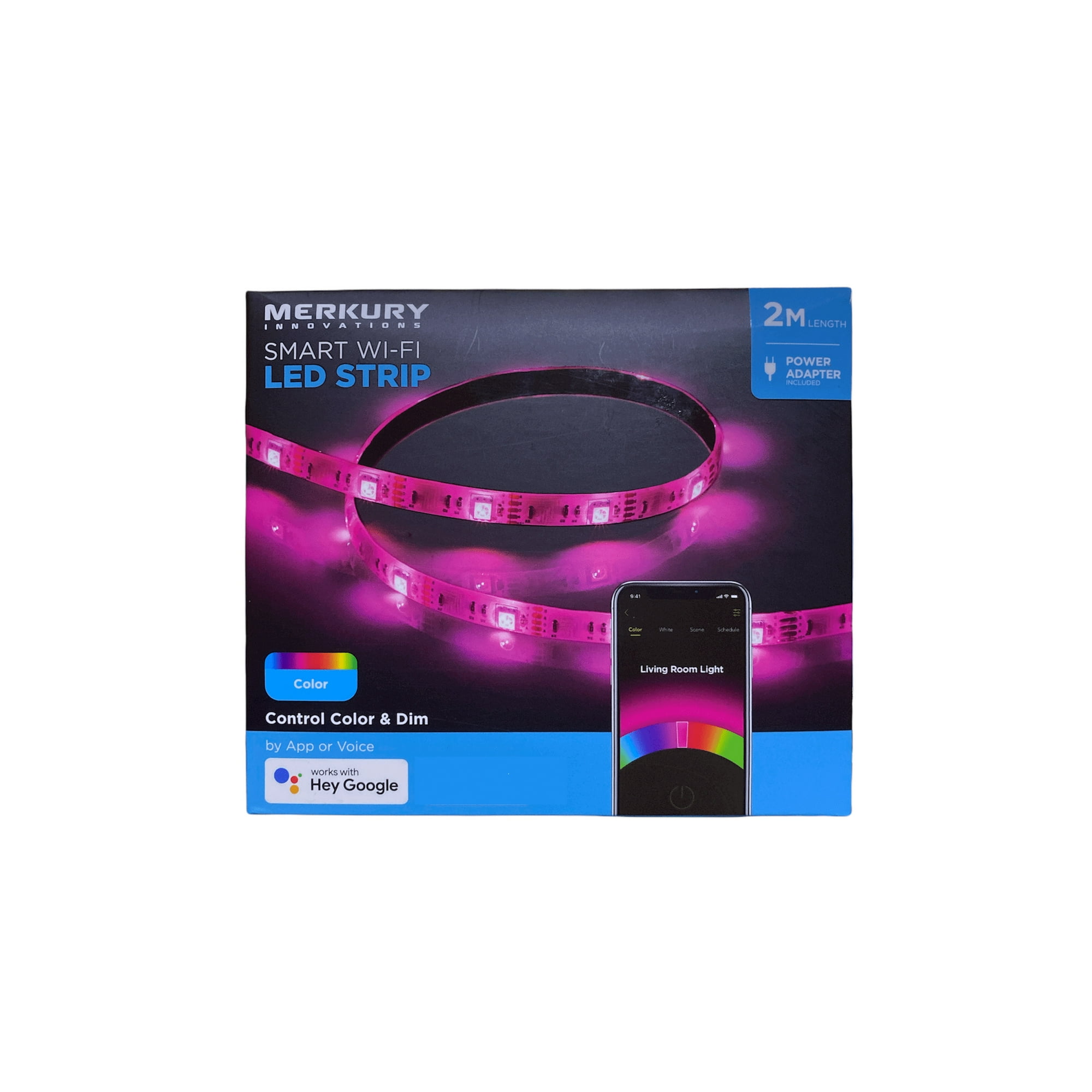 Merkury - Tira Led Inteligente Compatible Con Google Home