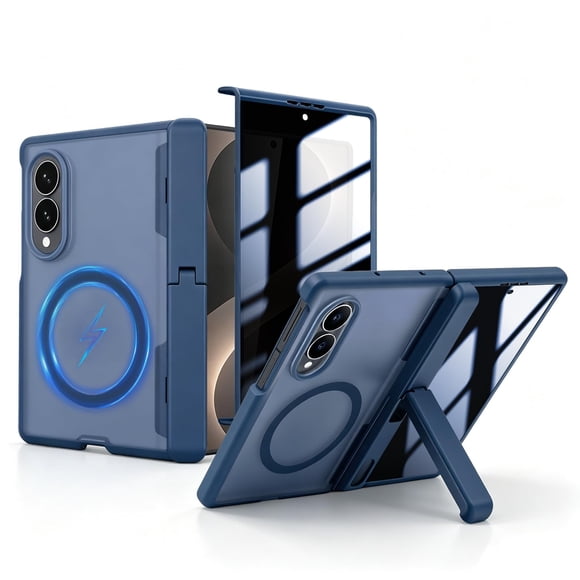 Funda LIDEEYA para Samsung Galaxy Z Fold 8 Azul con soporte plegable