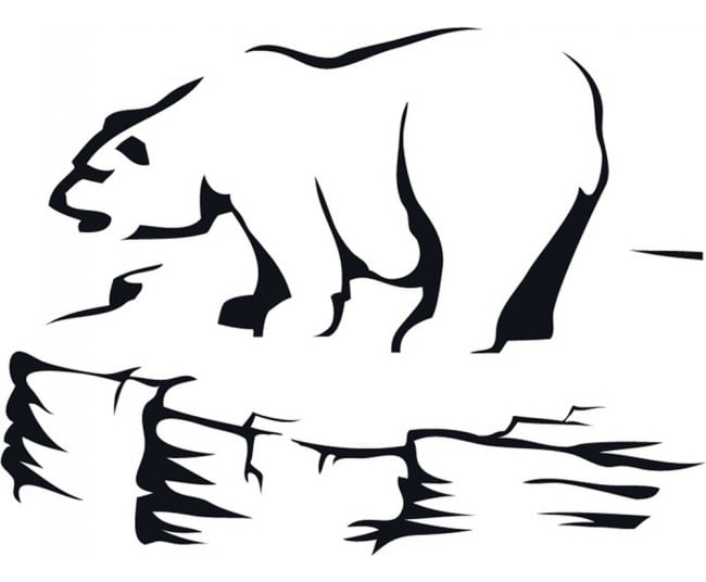 Rienda Libre Graphics - Decomural Polar Bear Arctic Animals Ws-15826