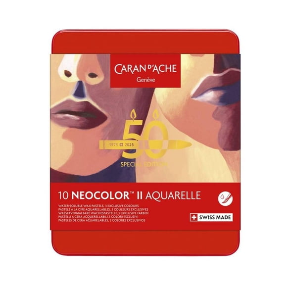 Set de Pasteles Caran d'Ache NEOCOLOR™ II Aquarelle 10 Colores
