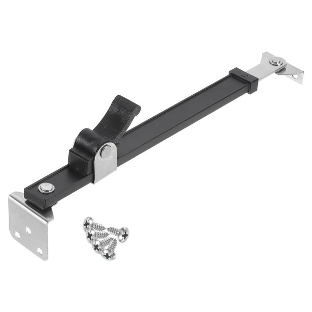 1Pcs 15 Pulgadas Bisagras de Ventana, Soportes de Ventana Abatible de Acero Inoxidable, Bisagras de Fricción Ajustables con Tornillo, Negro