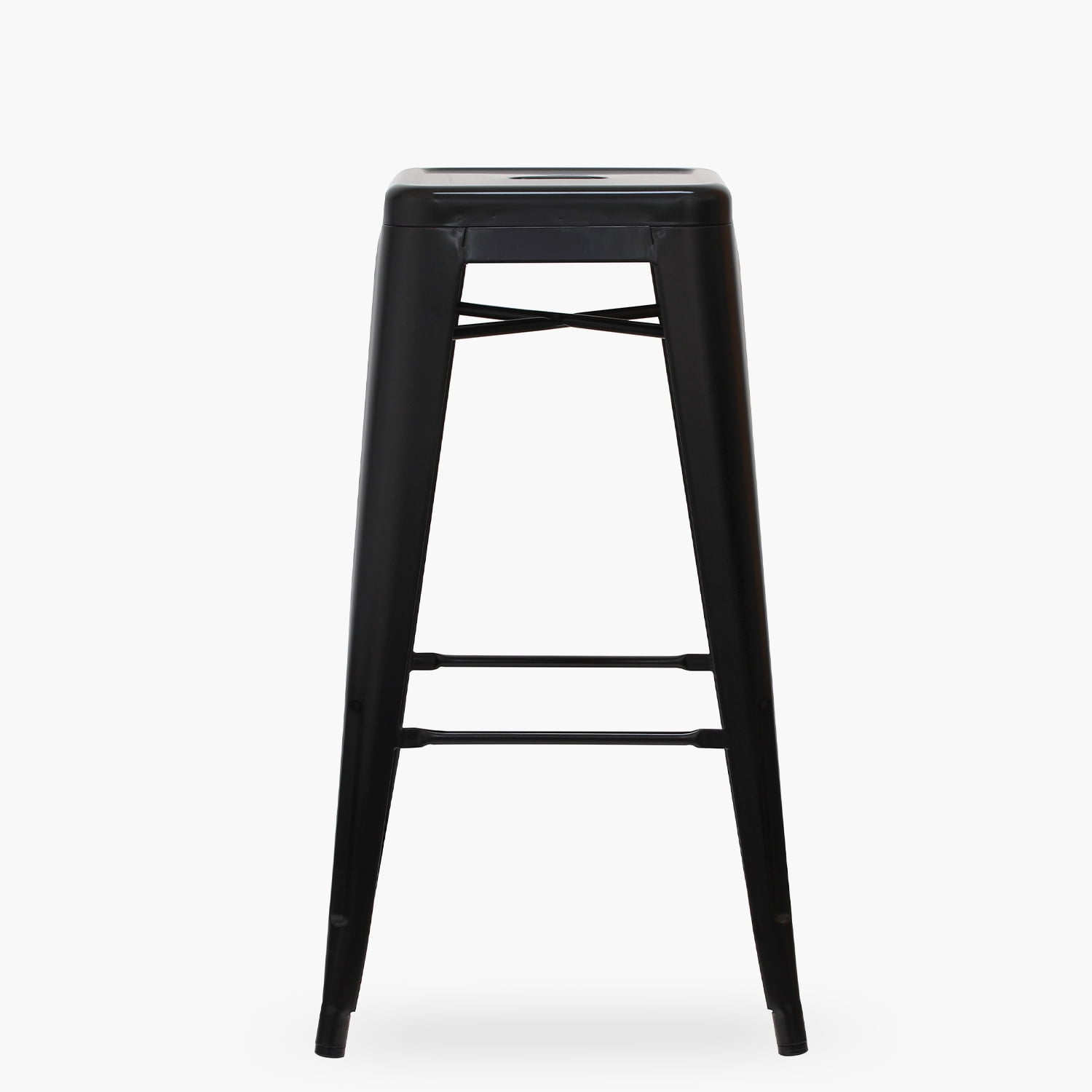 Form Design - Taburete Alto 76 Tolix Asiento Metal Negro