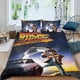 thumbnail image 2 of Regreso al Futuro Conjunto de sábanas temático, trío de piezas, cómodo y amigable con la piel, diseño único, regalo de decoración para el hogar para familiares, amigos y fans, 90 cm * 190 cm, 2 of 6