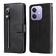 thumbnail image 2 of Funda con Cremallera para OPPO A5x 4G/5G, Carcasa Cartera de Cuero PU con Soporte y Tarjetero, 2 of 5