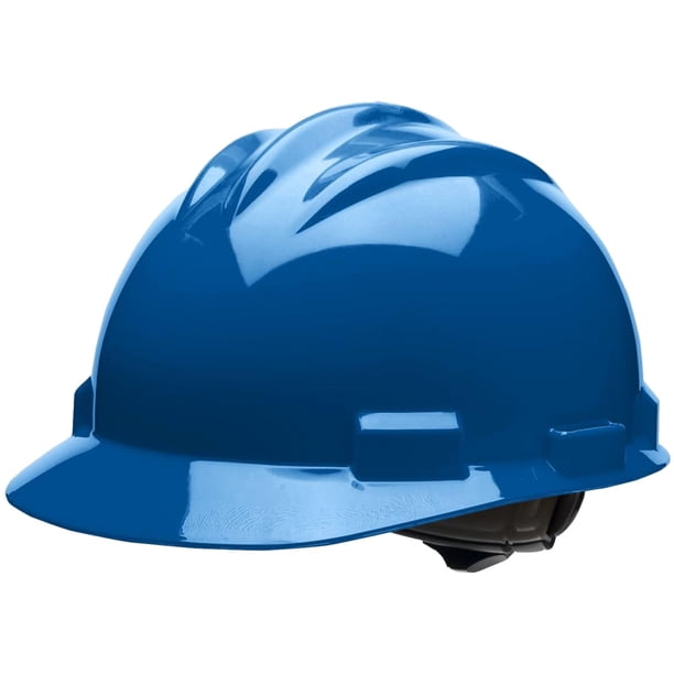 Casco de seguridad Bullard S61 de ala completa con ajuste de matraca de 4 puntos, azul