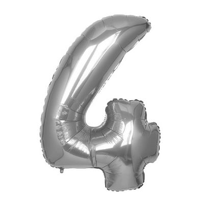 Globo Metalizado 40"" Plateado #4 Party Express