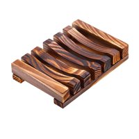 Magideal - Jabonera Portátil, Jabonera Organizador Sin Perforaciones Bandeja Fácil De Limpiar Caja De Jabón De Viaje De Madera Para Mostrador Suministros De Baño , Dark Brown Marron Oscuro