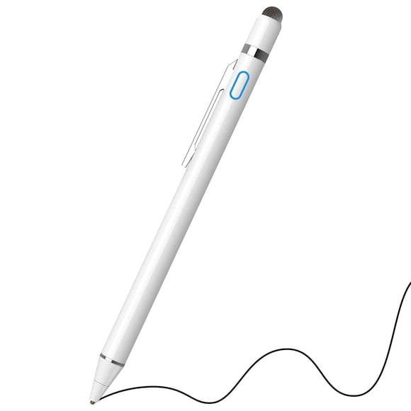 Lápiz capacitivo NTHJOYS 2 en 1 recargable para iPad/iPhone, color blanco