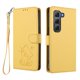 thumbnail image 1 of Infinix HOT 60 PRO 4G Funda Billetera con Estampado de Gato, Amarillo, 1 of 6