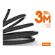 thumbnail image 2 of Cable tipo c carga rápida 3 metros reforzado /plomo Negro, 2 of 3
