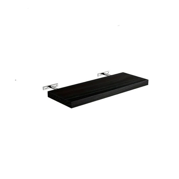 Estante Flotante De Madera Negro 23x60x4cm