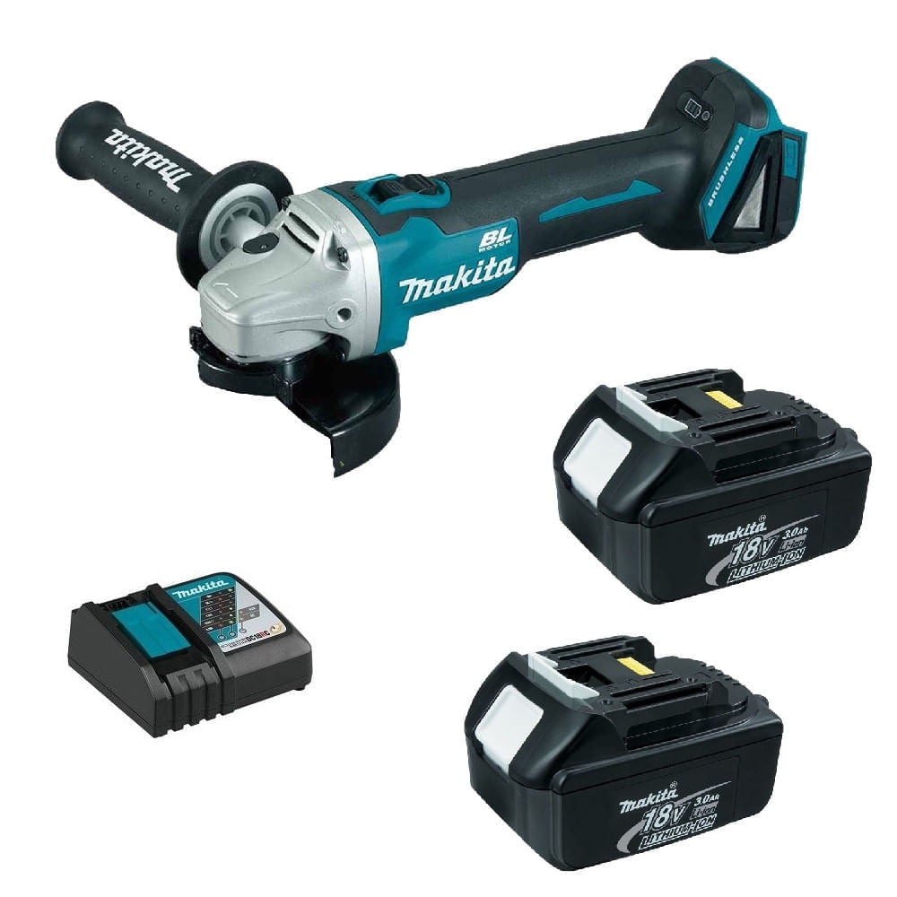 Makita - Esmeril Ang. 4-1/2 - 8.500 Rpm. - M14+2 Bat. 3,0ah+carg. Xpt